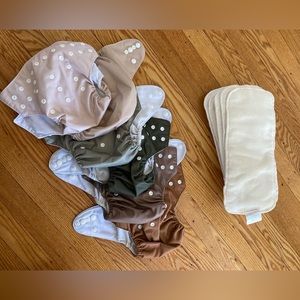 Nora’s nursery covers and bamboo inserts